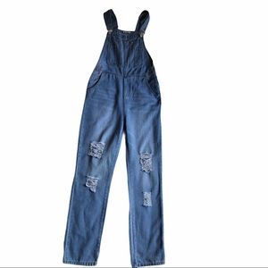 Misslook Distressed Overalls Size Large